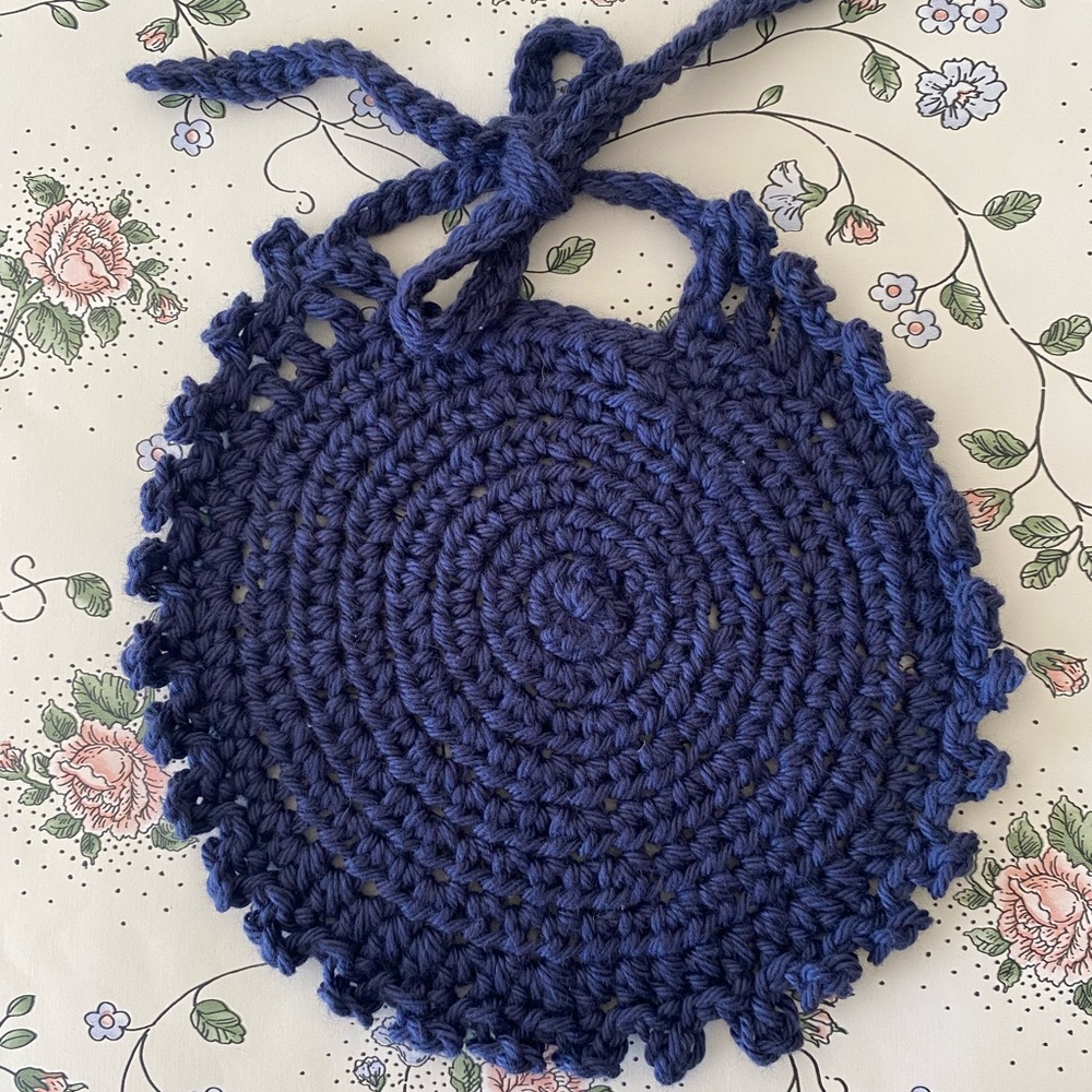 Crochet Baby Bib Heirloom Baby Shower Gift 100% Cotton Handmade